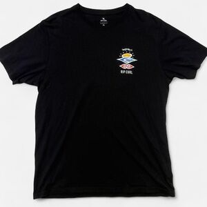Rip Curl Black Tee with Colorful Logo